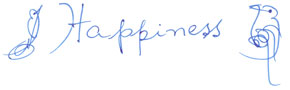 Happiness title with soul-birds