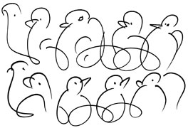 Sri Chinmoy's soul-bird drawings